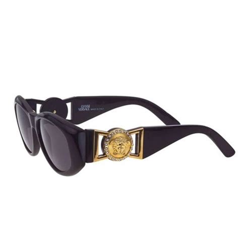 black versace loc sunglasses older model|black versace sunglasses with rhinestones.